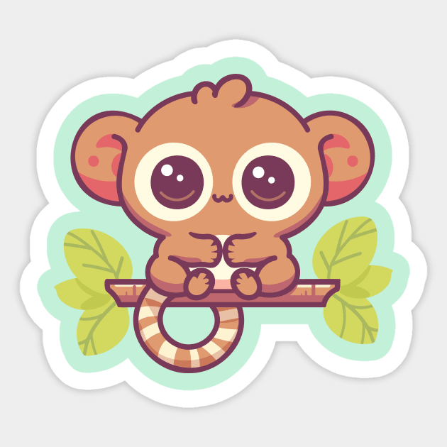 Tarsier Sticker by CreativeSage